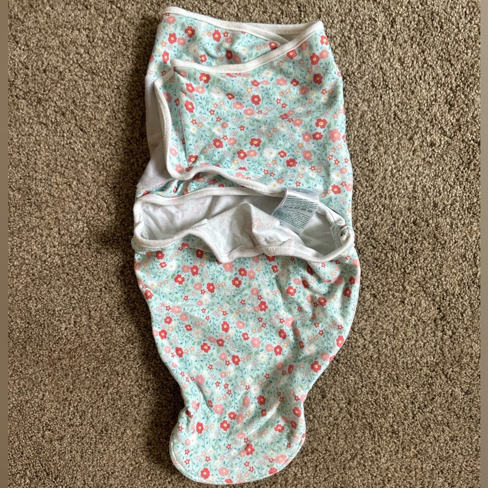 Aden & Anais Organic Cotton Floral Swaddle Wrap Sleep Sack 0-3m Baby Girl